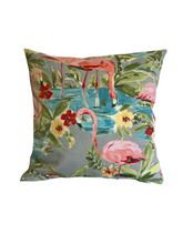 Load image into Gallery viewer, Tropical Flamingo Pillow Cover
