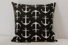 Load image into Gallery viewer, Black Anchor Pillow Cover