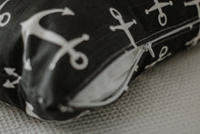 Load image into Gallery viewer, Black Anchor Pillow Cover