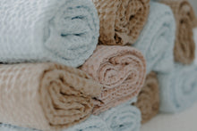 Load image into Gallery viewer, Natural Waffle Weave Linen Baby Blanket