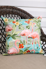 Load image into Gallery viewer, Tropical Flamingo Pillow Cover
