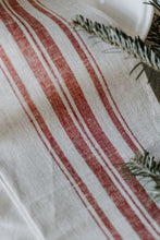 Load image into Gallery viewer, Stripe Linen Hand Towels | Red + Green