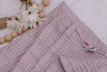 Load image into Gallery viewer, Baby Pink Waffle Weave Linen Blanket