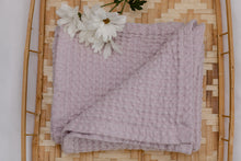 Load image into Gallery viewer, Baby Pink Waffle Weave Linen Blanket