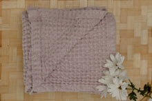Load image into Gallery viewer, Baby Pink Waffle Weave Linen Blanket