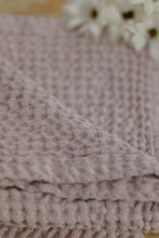 Load image into Gallery viewer, Baby Pink Waffle Weave Linen Blanket