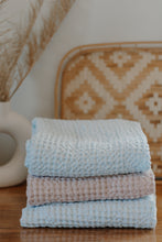 Load image into Gallery viewer, Baby Blue Waffle Weave Linen Blanket