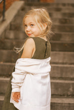Load image into Gallery viewer, The Emma Pinafore Dress in Olive Branch