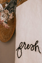 Load image into Gallery viewer, Embroidered White Linen Hand Towel