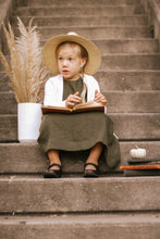 Load image into Gallery viewer, The Emma Pinafore Dress in Olive Branch