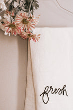 Load image into Gallery viewer, Embroidered White Linen Hand Towel