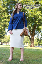 Load image into Gallery viewer, The Perfect Skirt in Navy Stripe