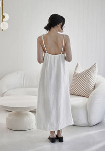 European Linen Long slip dress