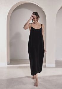 European Linen short Slip dress