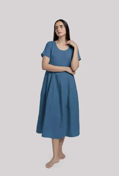 Sadie Linen Short Sleeve Dress