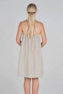 European Linen short Slip dress