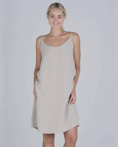 European Linen short Slip dress