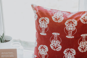 Red Lobster Pillow Cover
