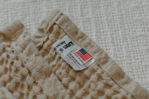 Natural Waffle Weave Linen Baby Blanket