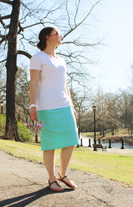 The Perfect Skirt in Aqua