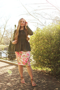 The Perfect Skirt in Blush Floral