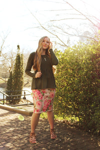The Perfect Skirt in Blush Floral