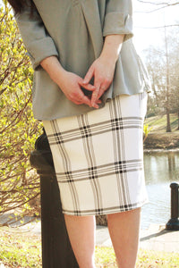 The Perfect Skirt in Black + White Plaid