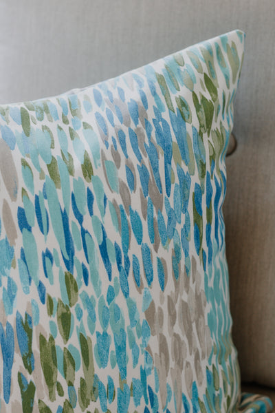 Aqua Pattern Pillow Cover