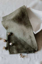 Load image into Gallery viewer, Linen Hand Towel in Olive Branch
