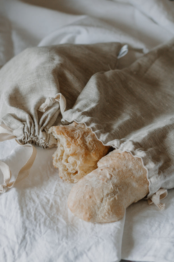 The Organic Bread Bag Set in Flax Linen – Keepers At Home