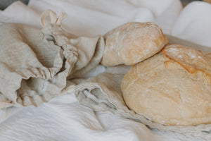 The Organic Bread Bag Set in Flax Linen