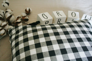 The Black Checked Pillow Cover