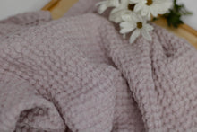Load image into Gallery viewer, Baby Pink Waffle Weave Linen Blanket
